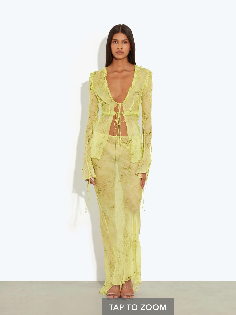 Rat And Boa Cobra Blouse Lime And Skirt